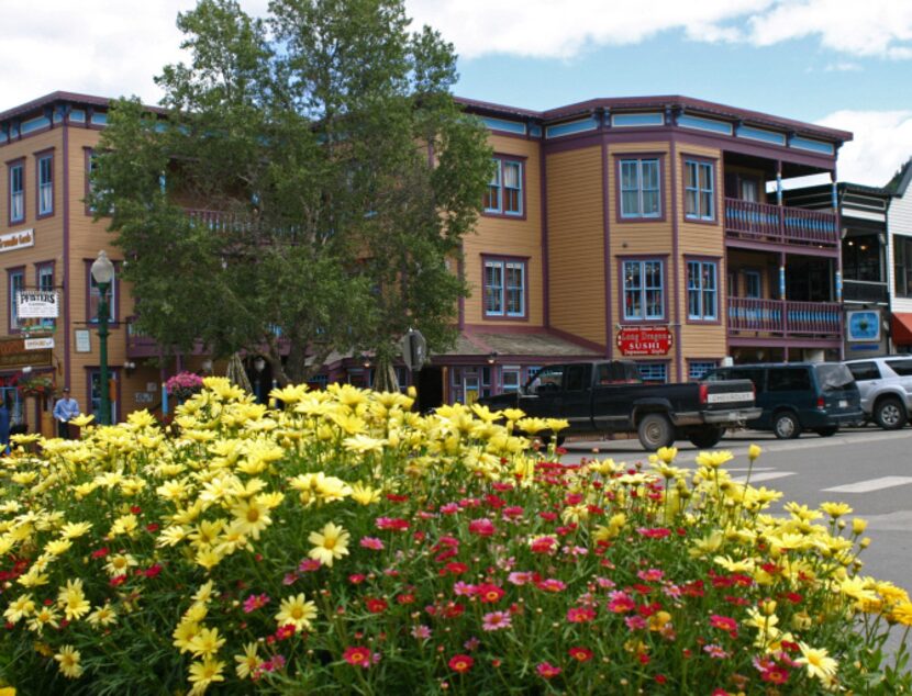 Local businesses in Crested Butte also plant mounds of flowers to further the wildflower theme.