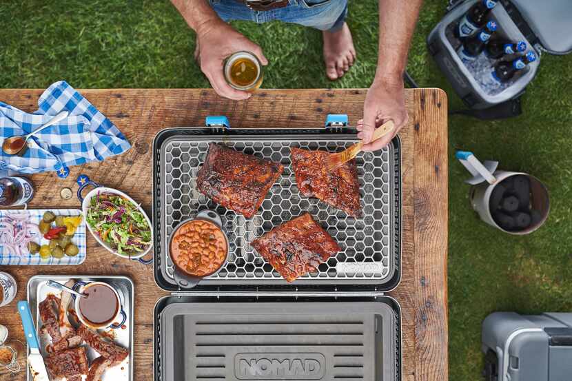 Nomad Grills is a portable charcoal grill and smoker from Dallas entrepreneurs.