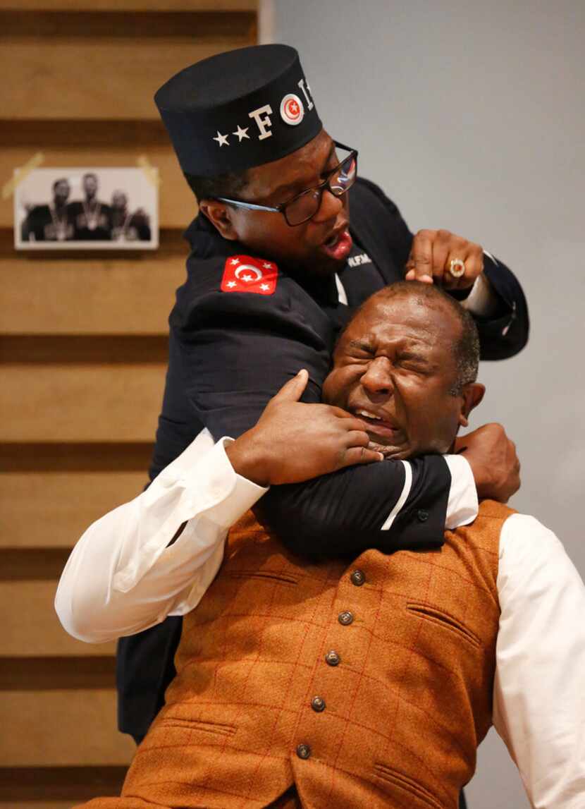 Keith Bolden (top) as Brother Rashid and Tyrone L. Robinson as Stepin Fetchit in Dallas...