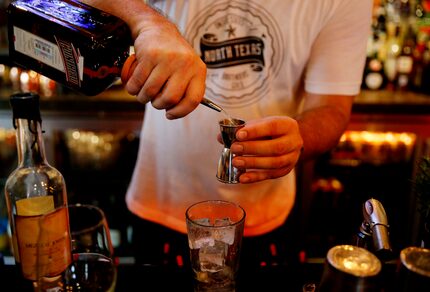 The Standard Pour was co-founded by Brian McCullough. Here, in 2015, he prepares a cocktail...