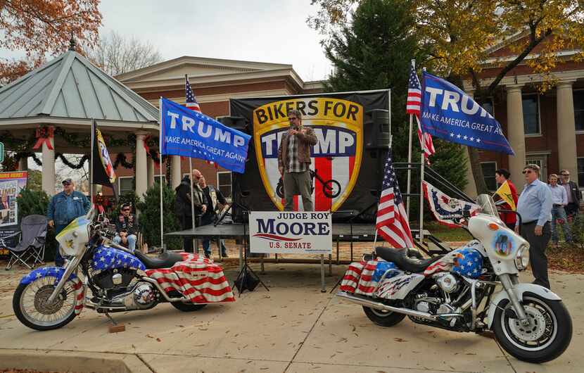 Bikers for Trump rally in support of Alabama Chief Justice and U.S. Senate candidate Roy...