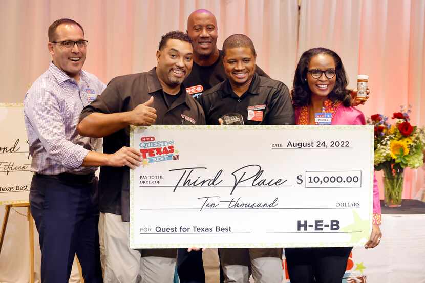 Brothers Juan (center left) and Brent Reaves are surrounded by Juan-Carlos Rück, H-E-B...