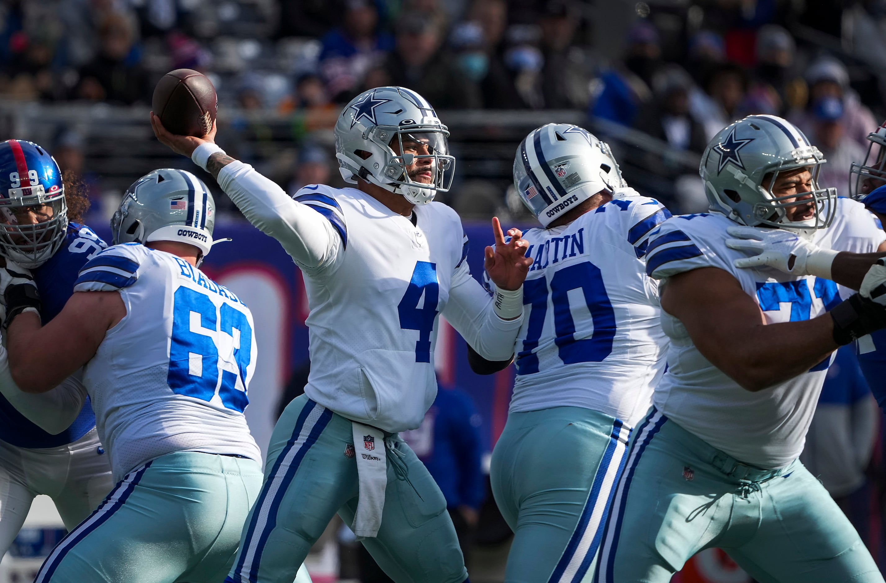 Dallas Cowboys cornerback Trevon Diggs (7) in coverage during an NFL  football game against the New York Giants, Sunday, Dec. 19, 2021, in East  Rutherford, N.J. The Dallas Cowboys defeated the New