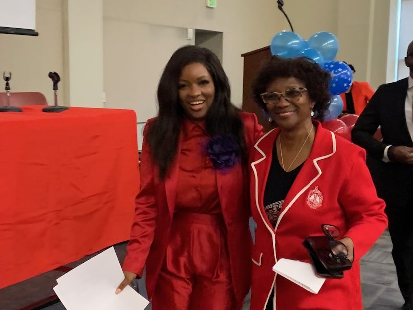 U.S. Rep. Jasmine Crockett speaks to the Guilford County Democrats in North Carolina.