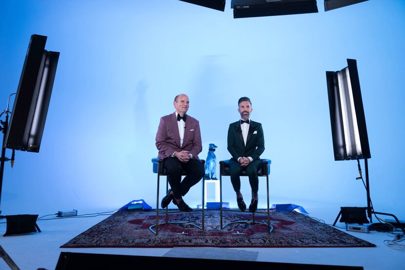 Black Tie Dinner co-chairs Jeremy Hawpe and Brad Pritchett host the event online.