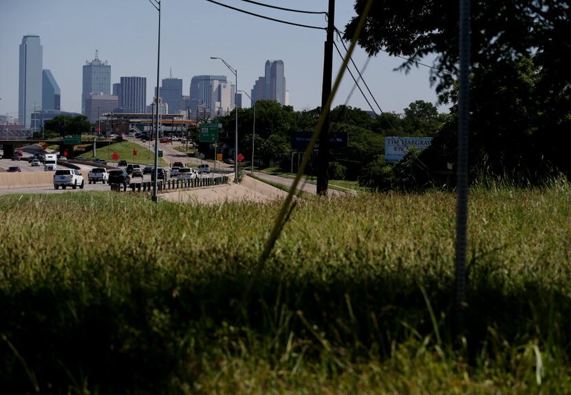 The view of downtown near the corner of  E. 11th Street and Fleming Avenue on the east side...