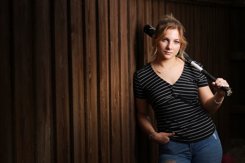 Jocelyn Spence, a Prosper Rock Hill senior and former softball player, photographed at her...