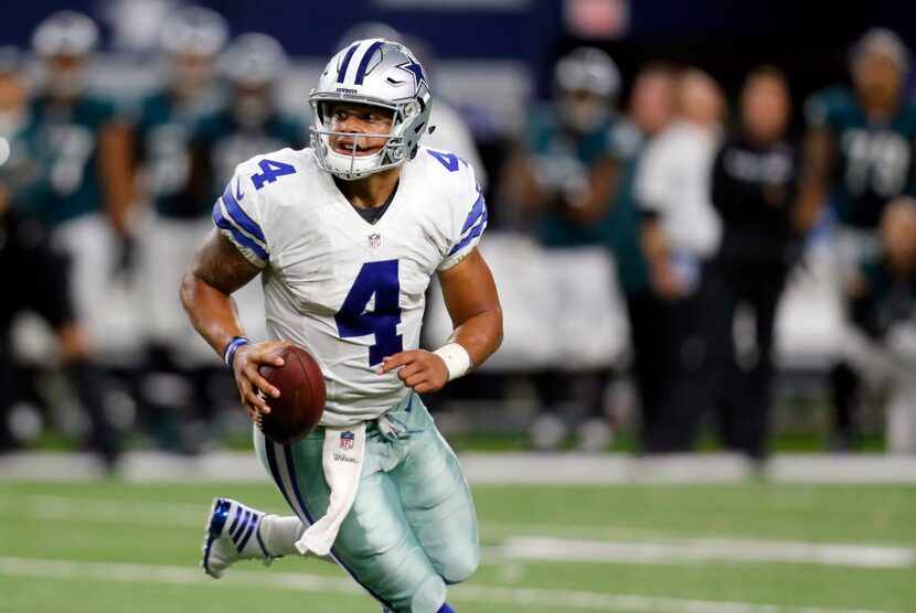 FILE - In this Sunday, Oct. 30, 2016, file photo, Dallas Cowboys quarterback Dak Prescott...