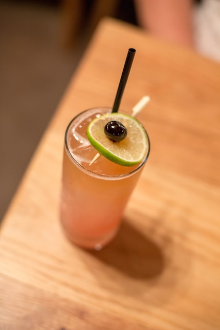 The Lacy, a tequila-beer cocktail made with an IPA.