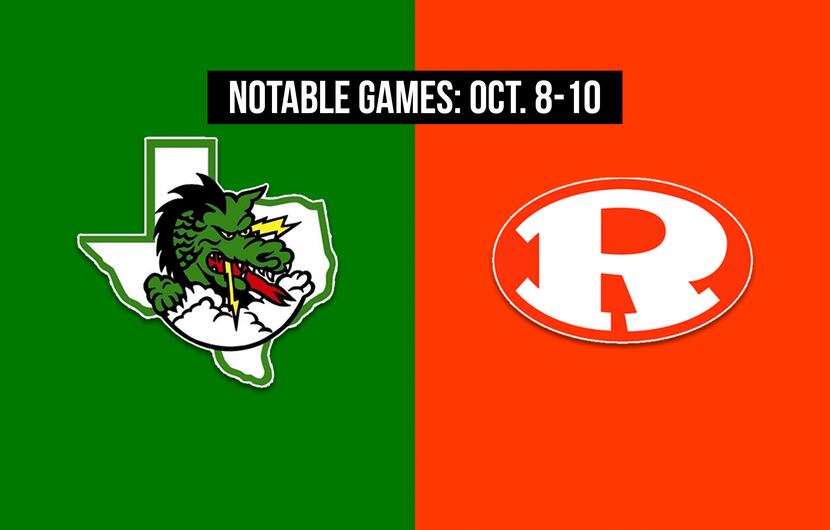 Notable games for the week of Oct. 8-10 of the 2020 season: Southlake Carroll vs. Rockwall.