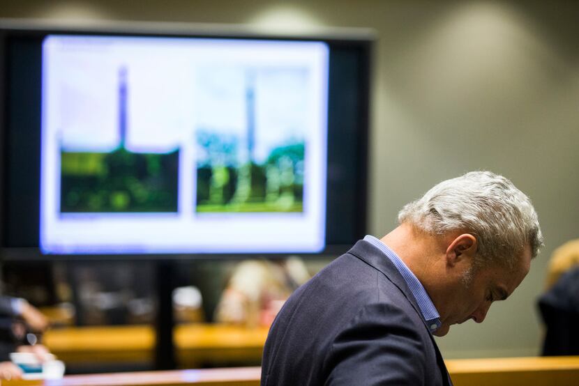 Chris Carter on March 4, when he made his case to the Landmark Commission not to remove the...