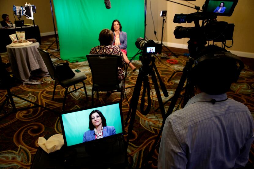 Judith Salerno is filmed during an interview in Fort Worth, Texas, Friday, July 18, 2014....