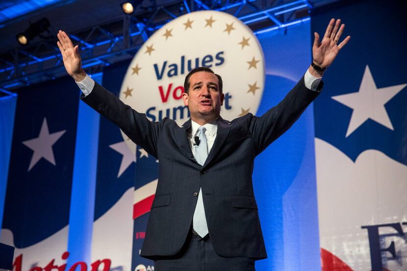 Sen. Ted Cruz at the 2013 Values Voter Summit on Oct. 11, held by the Family Research...