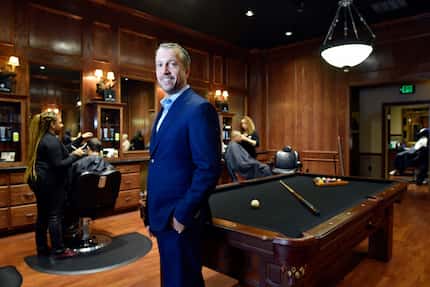 Bruce Schultz the chief executive officer and owner of the Boardroom salon for men, at the...