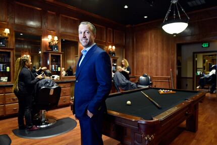 Bruce Schultz the chief executive officer and owner of the Boardroom salon for men, at the...