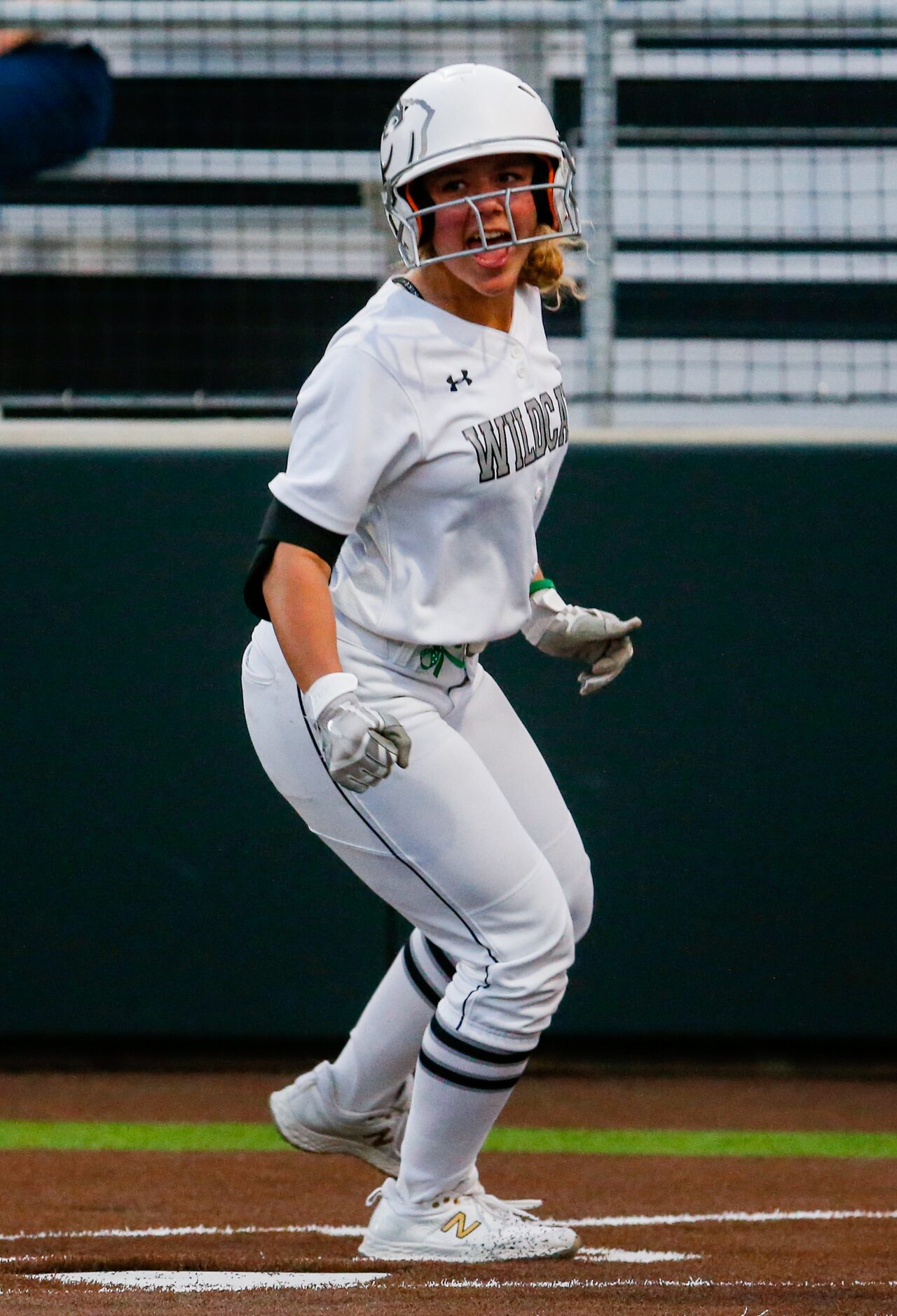 Denton Guyer's Avery Jefferson (1) celebrates running to home plate against Keller during...