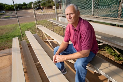 MLB scout Mike Grouse poses for a photo at the Holy Spirit Catholic Church baseball field on...