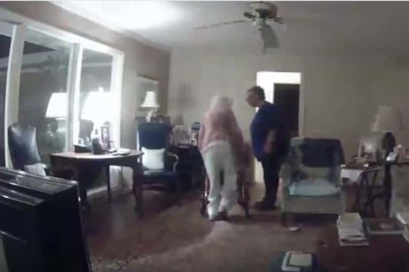 Screenshot from a video of the incident released by Crime Stoppers of Houston.