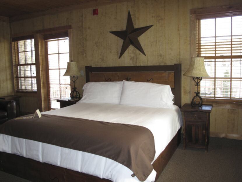 Rooms at the Fort Davis Harvard Hotel lean toward an upscale modern ranch look.