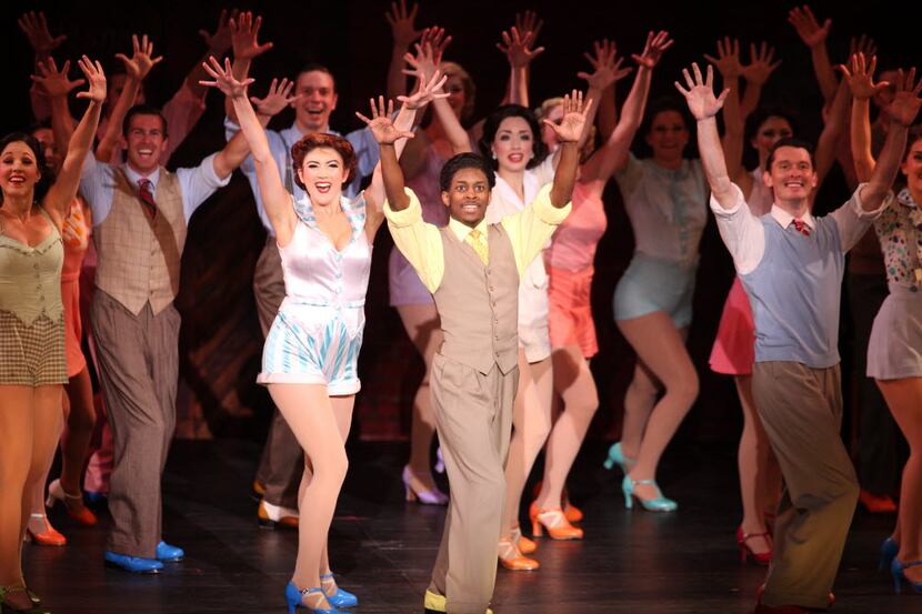 Cast members perform during Dallas Summer Musicals' production of 42nd Street at the Music...