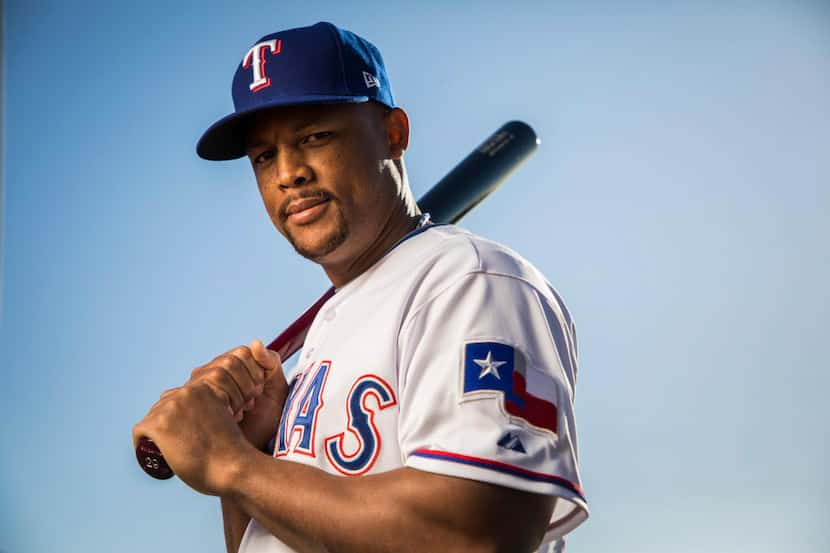 Texas Rangers third baseman Adrian Beltre  poses for a photo during Spring Training picture...