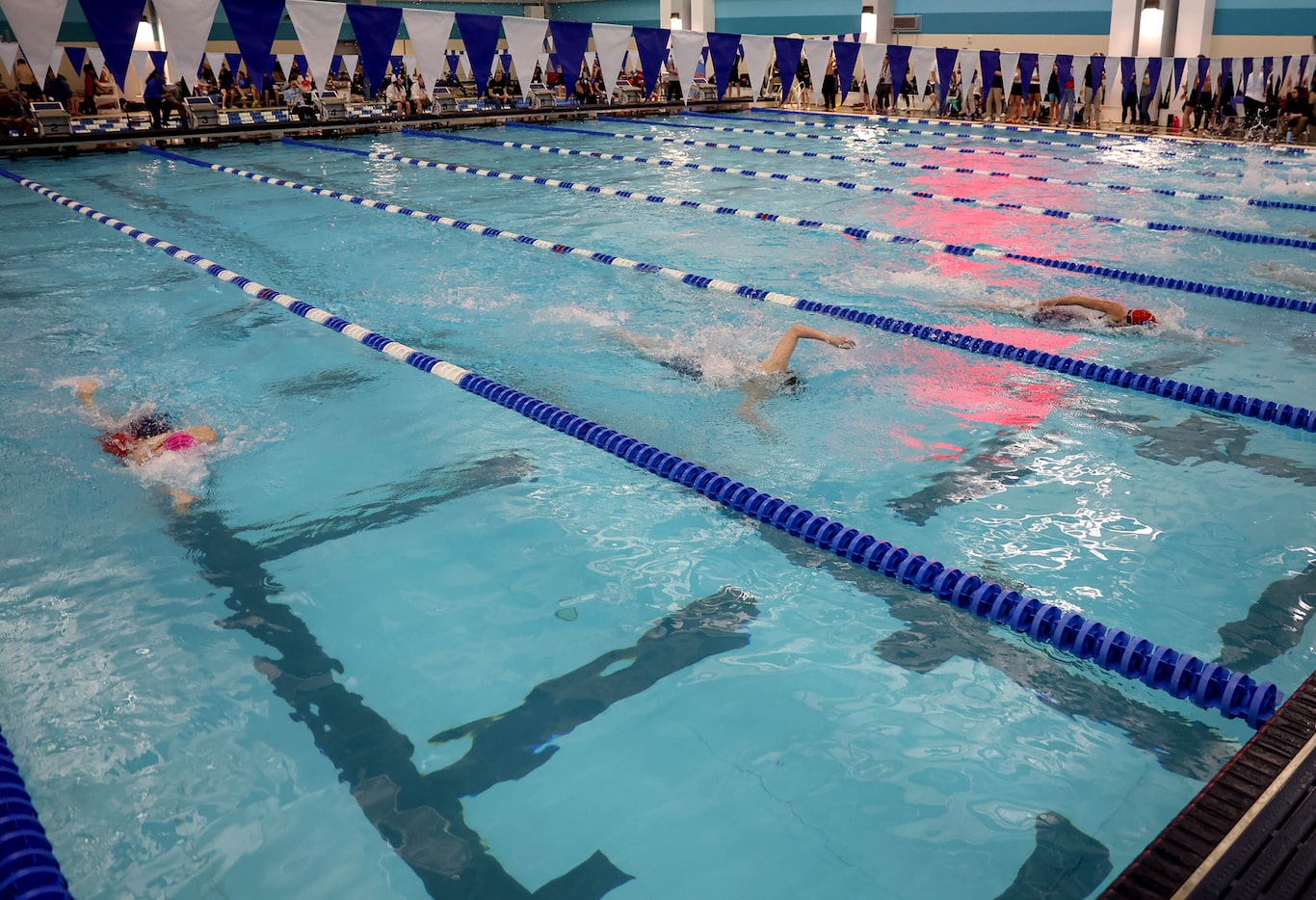 The Region 2-6A Championships swim meet on February 10, 2024 at the LISD Westside Aquatic...