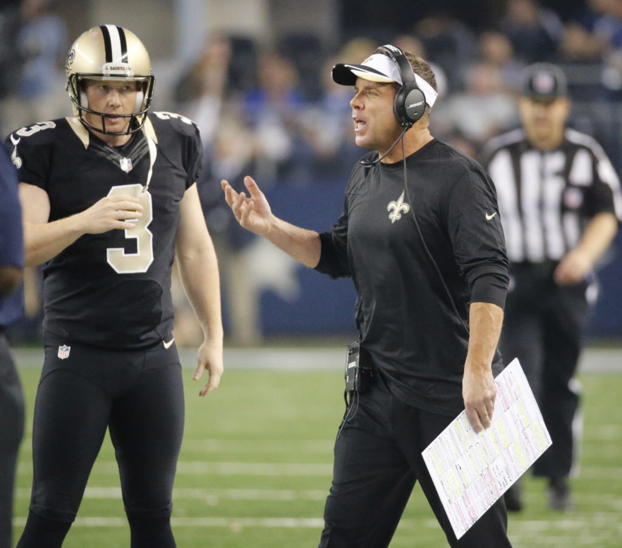 New Orleans Saints head coach Sean Payton is pictured on the sidelines in the fourth quarter...