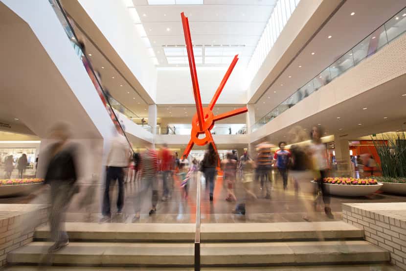 Ad Astra by Mark di Suvero, part of the NorthPark Center art collection.