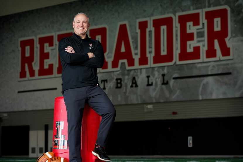 Texas Tech Red Raiders new head football coach Joey McGuire is pictured in their indoor...
