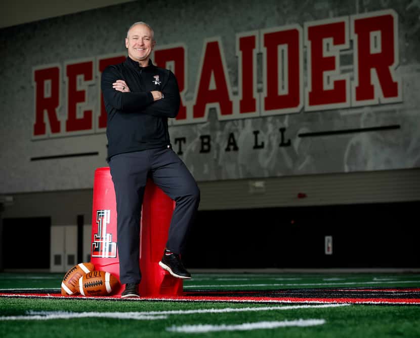 Texas Tech Red Raiders new head football coach Joey McGuire is pictured in their indoor...