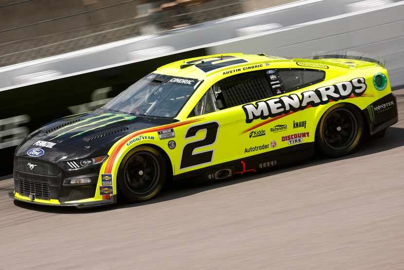 Austin Cindric, driver of the #2 Menards/Monster Ford, drives during the NASCAR Cup Series...