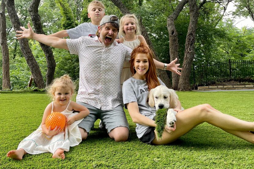 Mike and Jenn Todryk (pictured with their three children and dog Gary) purchased Nine Band...