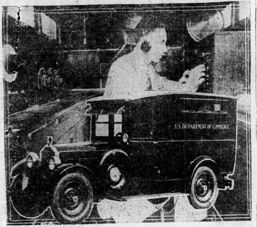 December 20, 1923. Radio detective has special Packard car.