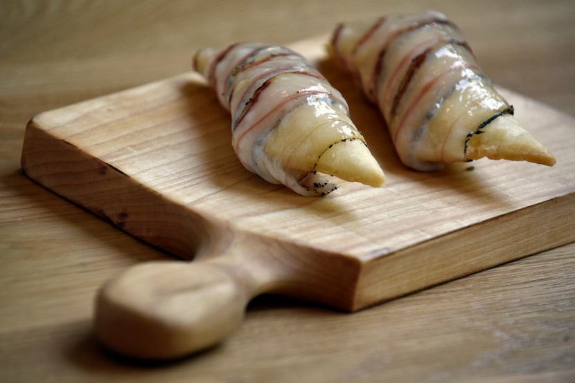 Gnoccho fritto with pancetta testa. 