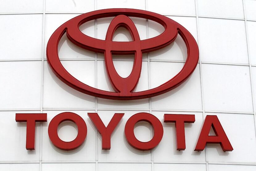FILE - This March 30, 2011, file photo, shows the Toyota logo at Wilsonville Toyota, in...
