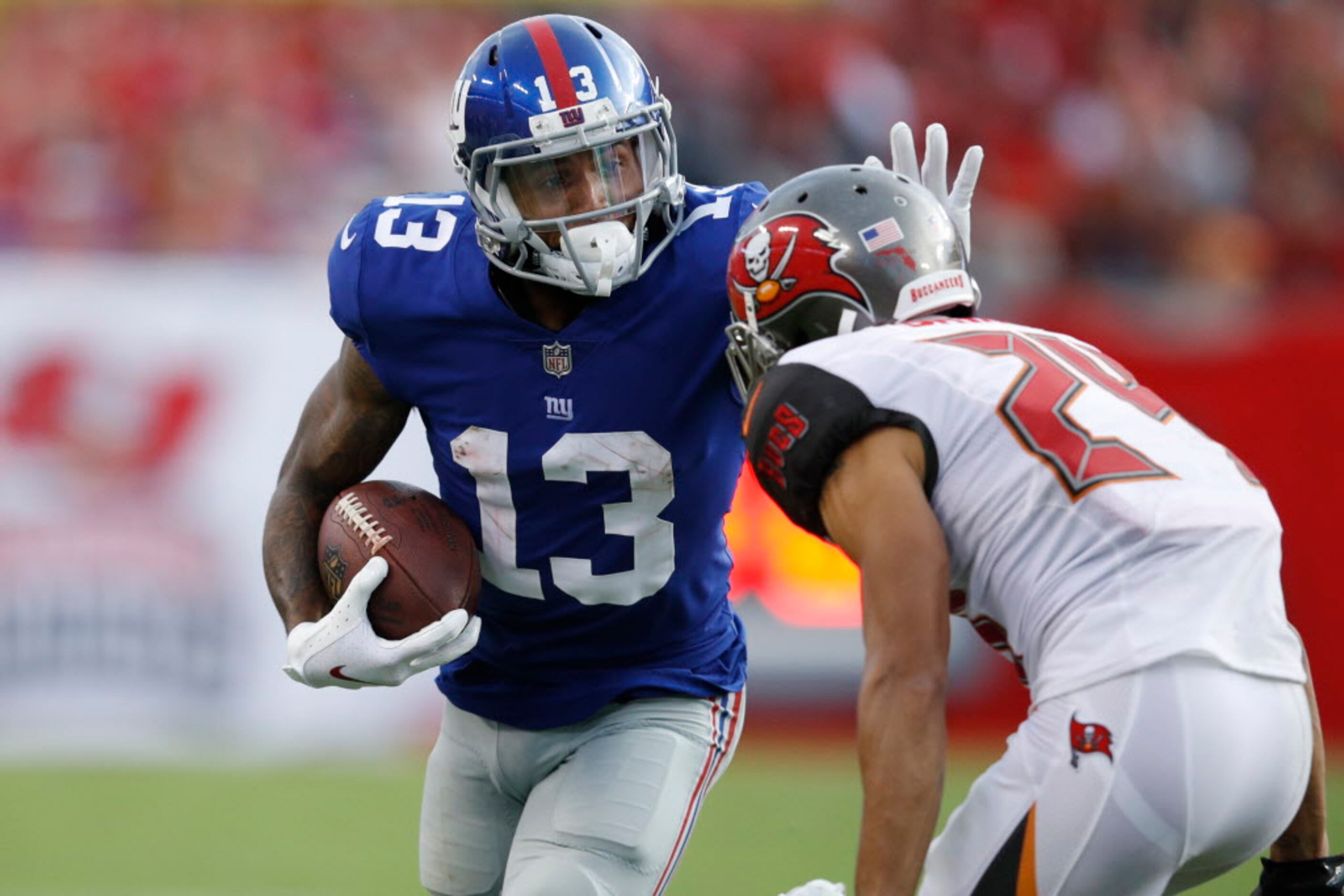 August 9, 2017 - East Rutherford, New Jersey, U.S. - New York Giants' wide  receiver Odell Beckham Jr (