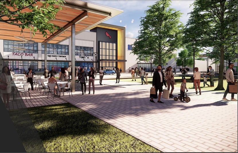 The $200 million redevelopment will include a landscaped central plaza with restaurants.