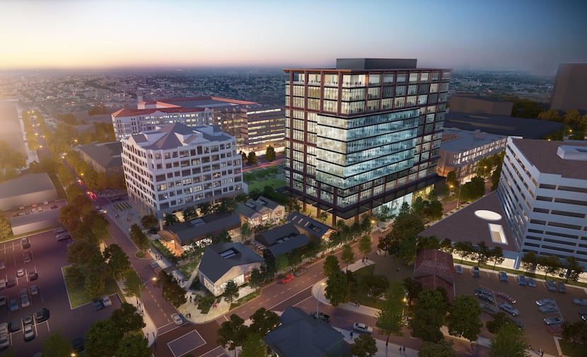 A new office tower and retail are on the way at Uptown Dallas' Quadrangle complex.
