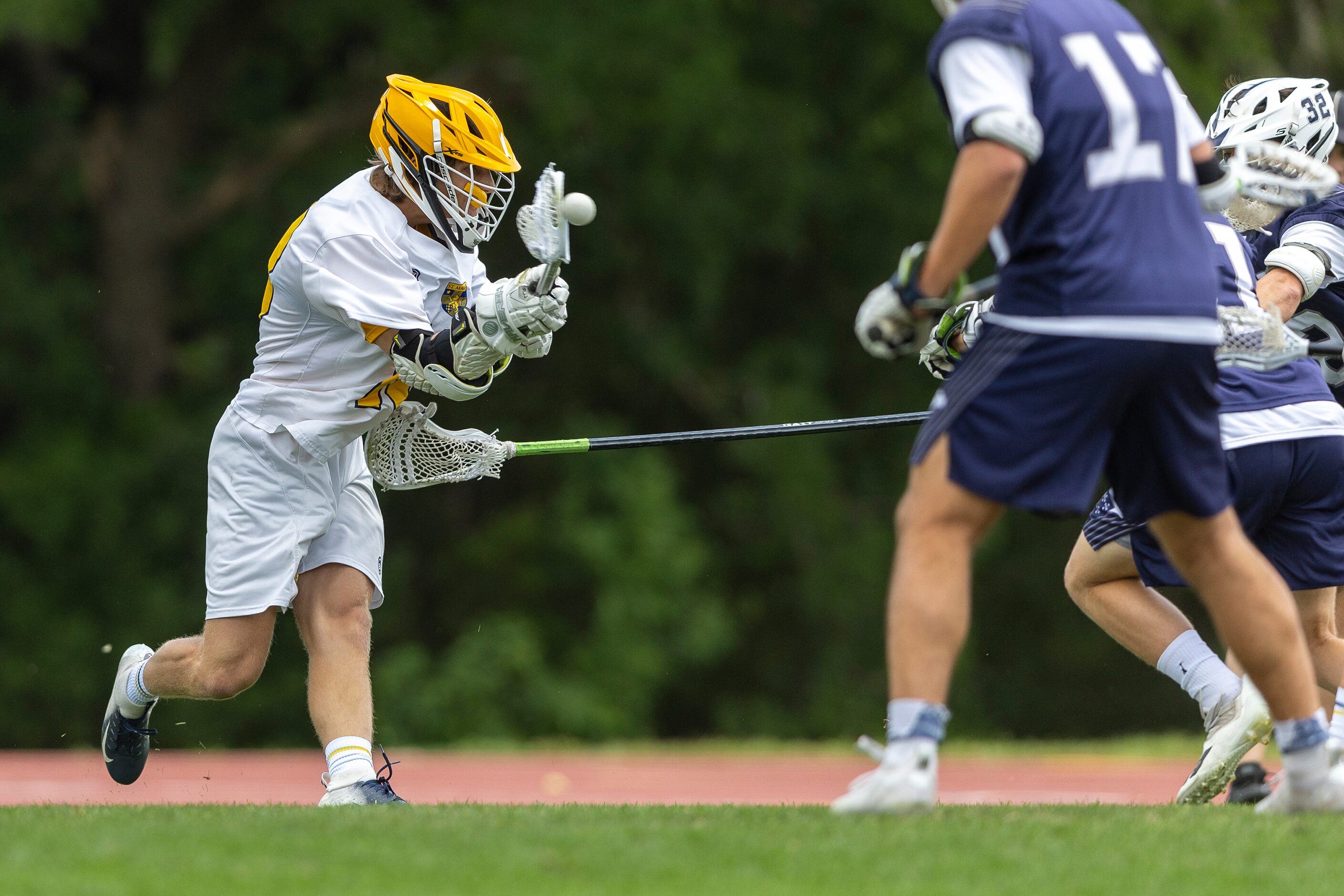 St. Mark's Henry Boykin scores a goal against Episcopal School of Dallas during the...