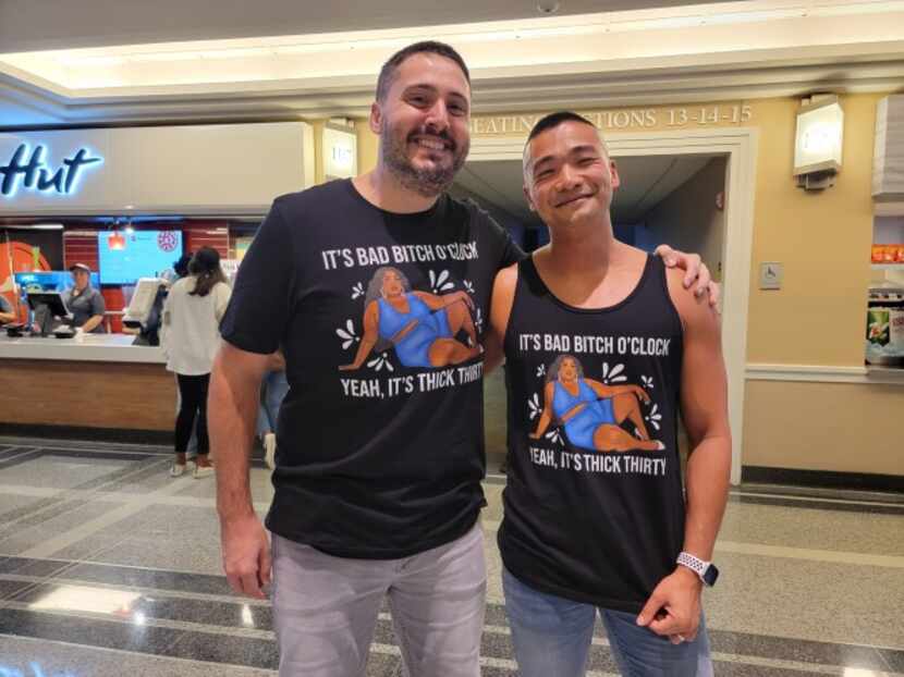 Brad and Ray Goettl-Ng wore matching t-shirts to the Lizzo concert that reference the song...