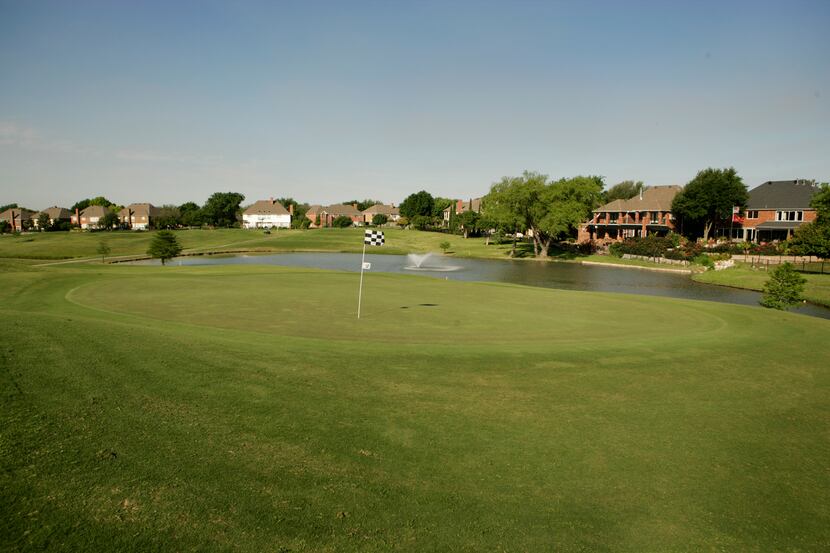 The Number 6 hole, par 3, on Course 1 at Sherrill Park Golf Course, photographed on April...