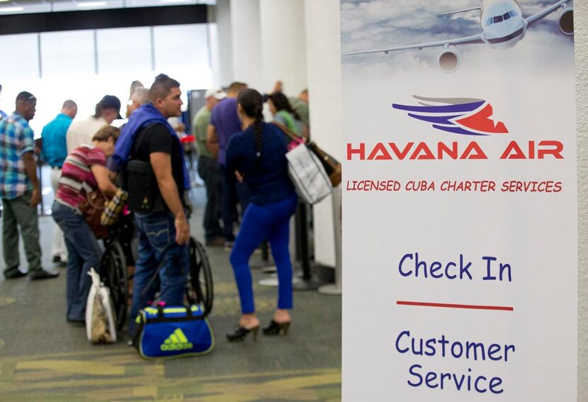 
Travelers lined up for charter flights from Miami to Havana on Friday. It may take years...