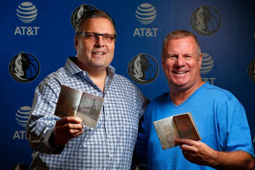 Donnie Nelson (left), Mavericks president 
of basketball operations, and Tony Ronzone,...