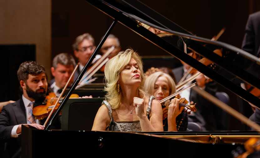 Pianist Olga Kern performs Rachmaninoff’s "Rhapsody on a Theme by Paganini" with the Dallas...