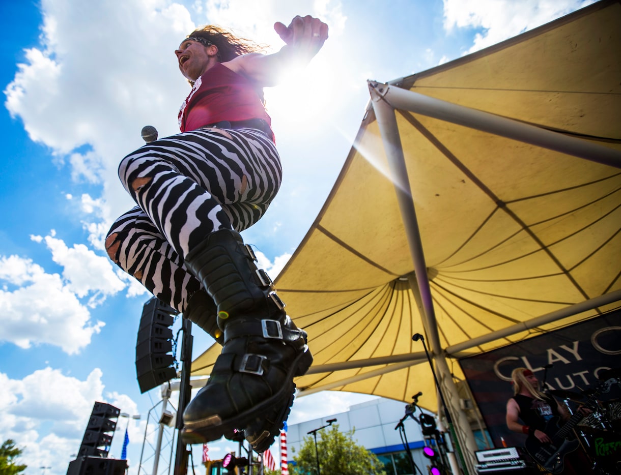 DD Semans of Poison Cherry performs during a celebration and groundbreaking for construction...