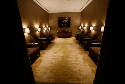 A pre-treatment lounge is seen at the WinStar World Resort and Casino’s spa in Thackerville,...