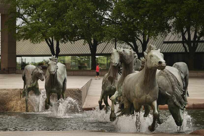 Williams Square, an office complex in Irving,Texas and home to the Mustangs of Las Colinas,...