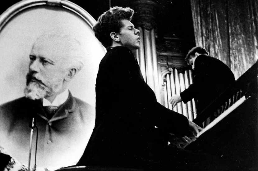 In this photo provided by the Van Cliburn Foundation, Texas pianist Van Cliburn performs in...