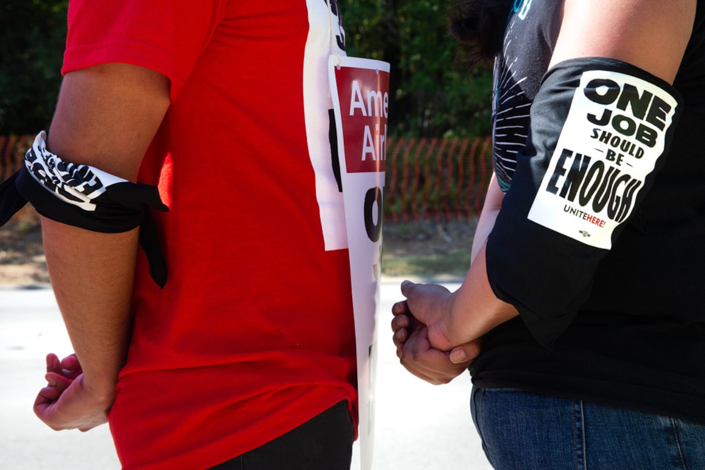 Protesters waited to enter police custody outside the new corporate headquarters for...