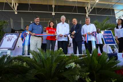 A ribbon-cutting ceremony is hosted at the opening of the Texas Rangers' new $12.5 million...